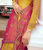 Mustard & Pink Designer Embroidered Net Kurti Style Lehenga-Saira's Boutique
