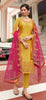 Mustard & Pink Designer Embroidered Net Kurti Style Lehenga-Saira's Boutique