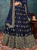 Navy Blue Designer Embroidered Georgette Anarkali Suit-Saira's Boutique