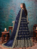 Navy Blue Designer Embroidered Georgette Anarkali Suit-Saira's Boutique