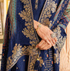Navy Blue Designer Embroidered Jacquard Party Wear Pant Suit-Saira's Boutique