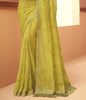 Old Gold Designer Embroidered Silk Wedding Saree-Saira's Boutique