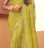 Old Gold Designer Embroidered Silk Wedding Saree-Saira's Boutique