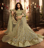 Olive Green Designer Heavy Embroidered Net Wedding & Bridal Lehenga-Saira's Boutique