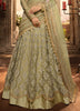 Olive Green Designer Heavy Embroidered Net Wedding & Bridal Lehenga-Saira's Boutique
