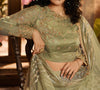 Olive Green Designer Heavy Embroidered Net Wedding & Bridal Lehenga-Saira's Boutique