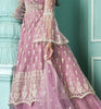 Pale Lavender Designer Embroidered Lehenga Style Anarkali Suit-Saira's Boutique