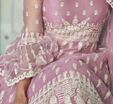 Pale Lavender Designer Embroidered Lehenga Style Anarkali Suit-Saira's Boutique