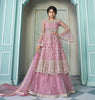 Pale Lavender Designer Embroidered Lehenga Style Anarkali Suit-Saira's Boutique