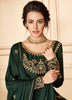 Palm Green Designer Embroidered Floor Length Silk Anarkali Suit-Saira's Boutique