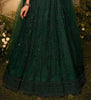 Palm Green Designer Heavy Embroidered Wedding Anarkali Gown-Saira's Boutique