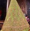 Parrot Green & Pink Designer Heavy Embroidered Bridal Anarkali Gown-Saira's Boutique