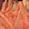 Peach Orange Designer Embroidered Kurti Style Lehenga-Saira's Boutique