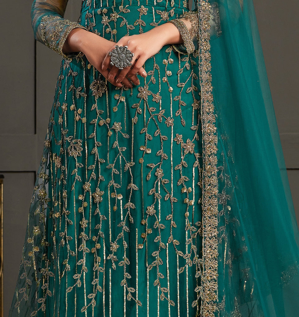Turquoise Gown - Buy Latest Turquoise Color Gown Online at Best Price