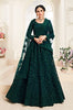 Peacock Green Designer Heavy Embroidered Bridal Lehenga-Saira's Boutique