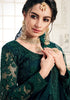 Peacock Green Designer Heavy Embroidered Bridal Lehenga-Saira's Boutique