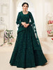 Peacock Green Designer Heavy Embroidered Bridal Lehenga-Saira's Boutique