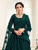 Peacock Green Designer Heavy Embroidered Bridal Lehenga-Saira's Boutique