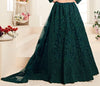 Peacock Green Designer Heavy Embroidered Bridal Lehenga-Saira's Boutique
