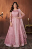 Pink Mauve Designer Heavy Embroidered Lehenga Style Anarkali Suit-Saira's Boutique