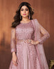 Pink Mauve Designer Heavy Embroidered Lehenga Style Anarkali Suit-Saira's Boutique
