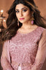 Pink Mauve Designer Heavy Embroidered Lehenga Style Anarkali Suit-Saira's Boutique