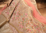 Pink Mauve Designer Heavy Embroidered Net Wedding & Bridal Lehenga-Saira's Boutique