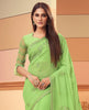 Pista Green Designer Embroidered Silk Party Wear Saree-Saira's Boutique