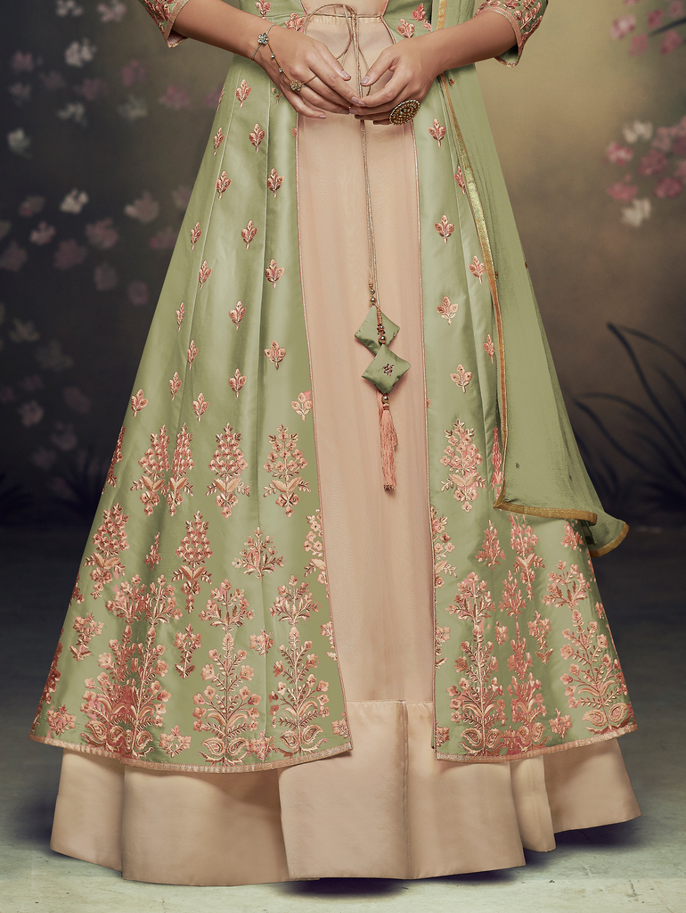 Manika Evergreen Gathered Jacket Style Anarkali Dresses For Women and Girls