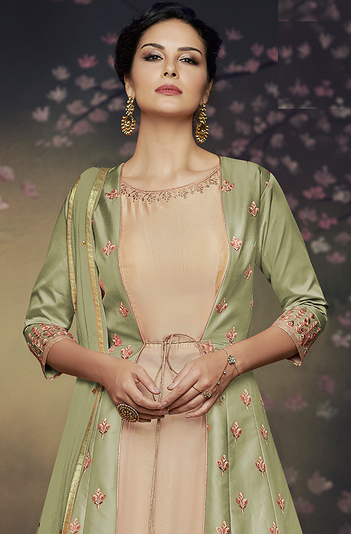 Buy Kareena Kapoor Pista green and dark green georgette anarkali in UK, USA  and Canada | Patiyala dress, Pakistani dresses, Anarkali dress