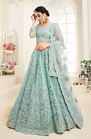 Magenta Pink Designer Heavy Embroidered Bridal Lehenga