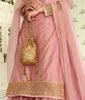 Rose Pink Designer Embroidered Net Kurti Style Lehenga-Saira's Boutique
