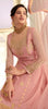Rose Pink Designer Embroidered Net Kurti Style Lehenga-Saira's Boutique