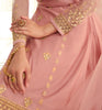 Rose Pink Designer Embroidered Net Kurti Style Lehenga-Saira's Boutique