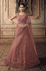 Rose Pink Designer Heavy Embroidered Net Wedding Lehenga-Saira's Boutique