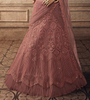 Rose Pink Designer Heavy Embroidered Net Wedding Lehenga-Saira's Boutique