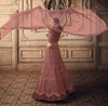 Rose Pink Designer Heavy Embroidered Net Wedding Lehenga-Saira's Boutique