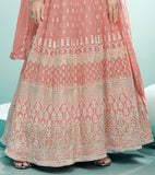 Rouge Pink Designer Embroidered Party Wear Anarkali Suit-Saira's Boutique