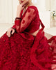 Ruby Red Designer Heavy Embroidered Bridal Lehenga-Saira's Boutique