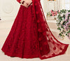 Ruby Red Designer Heavy Embroidered Bridal Lehenga-Saira's Boutique