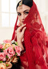 Ruby Red Designer Heavy Embroidered Bridal Lehenga-Saira's Boutique