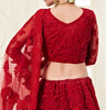 Ruby Red Designer Heavy Embroidered Bridal Lehenga-Saira's Boutique