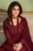 Ruby Red Designer Heavy Embroidered Wedding Anarkali Suit-Saira's Boutique