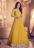 Saffron Yellow Designer Embroidered Wedding Anarkali Suit-Saira's Boutique