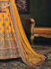 Saffron Yellow Designer Jacquard Silk Party Wear Anarkali Gown-Saira's Boutique