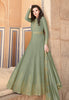 Sage Green Designer Embroidered Party Wear Anarkali Suit-Saira's Boutique