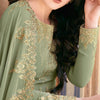 Sage Green Designer Embroidered Party Wear Anarkali Suit-Saira's Boutique