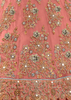 Salmon Pink & Gray Designer Heavy Embroidered Bridal Anarkali Gown-Saira's Boutique