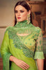 Shaded Green Designer Embroidered Silk Party Wear Saree-Saira's Boutique