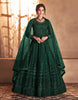 Sherwood Green Designer Embroidered Wedding Anarkali Suit-Saira's Boutique